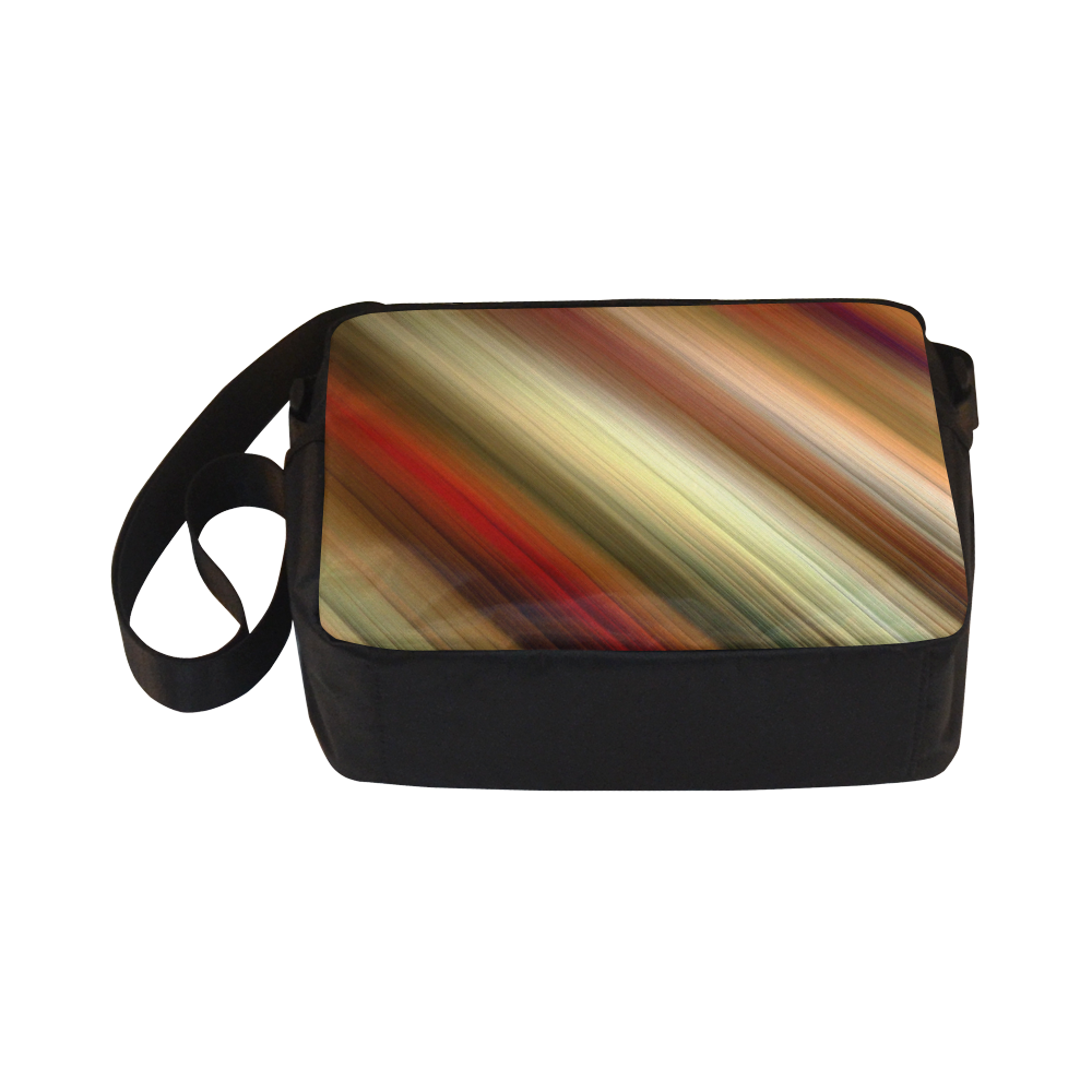 Fall Time Colored Gradient Diagonal Stripes Classic Cross-body Nylon Bags (Model 1632)