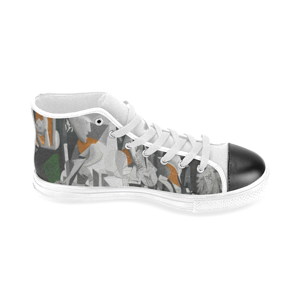 My Picasso Serie:Guernica Men’s Classic High Top Canvas Shoes (Model 017)