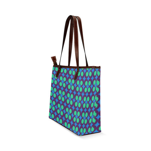 Vintage geometric circles Shoulder Tote Bag (Model 1646)
