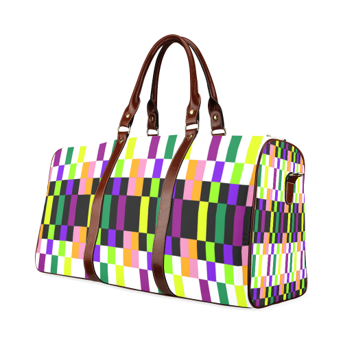 Colorful geometry Waterproof Travel Bag/Large (Model 1639)