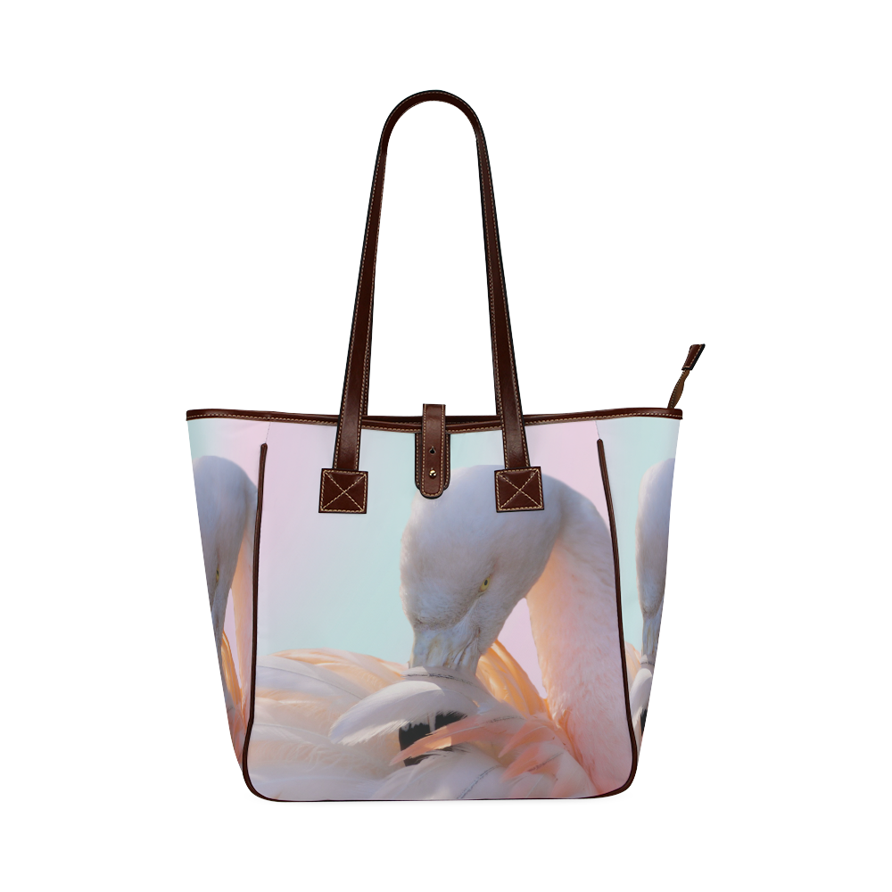 Flamingo Pink Mint Classic Tote Bag (Model 1644)