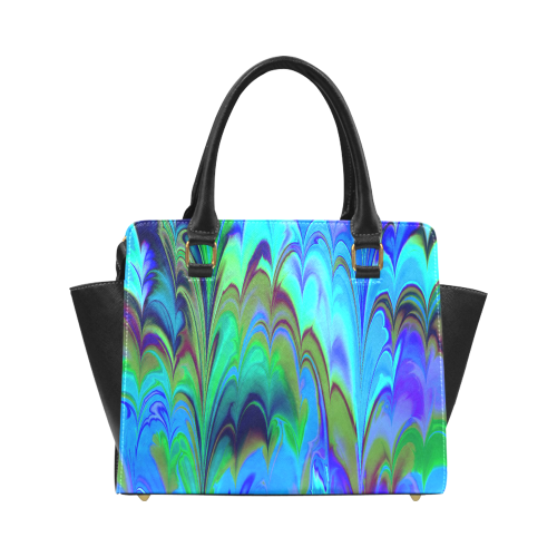 fractal marbled 21E Classic Shoulder Handbag (Model 1653)