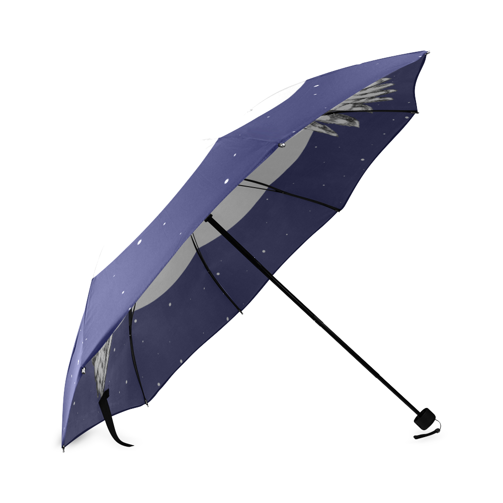 athena owl umbrella Foldable Umbrella (Model U01)