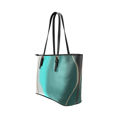 Abstract Leather Tote Bag/Large (Model 1651)