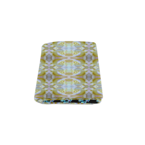 White Yellow  Pattern Blanket 50"x60"