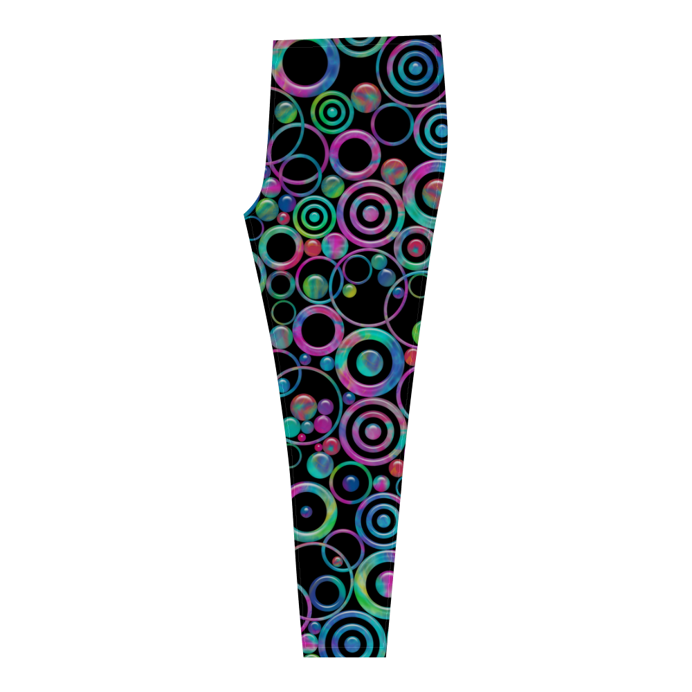 Psychedelic Circles and Targets by ArtformDesigns Cassandra Women's Leggings (Model L01)