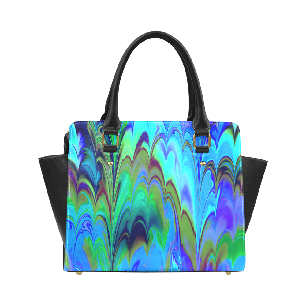 fractal marbled 21E Classic Shoulder Handbag (Model 1653)