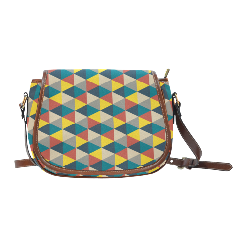 Colorful geometric   - design and vector Saddle Bag/Small (Model 1649) Full Customization
