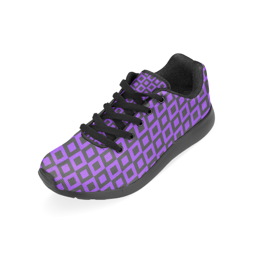 Purple and black squares Men’s Running Shoes (Model 020)