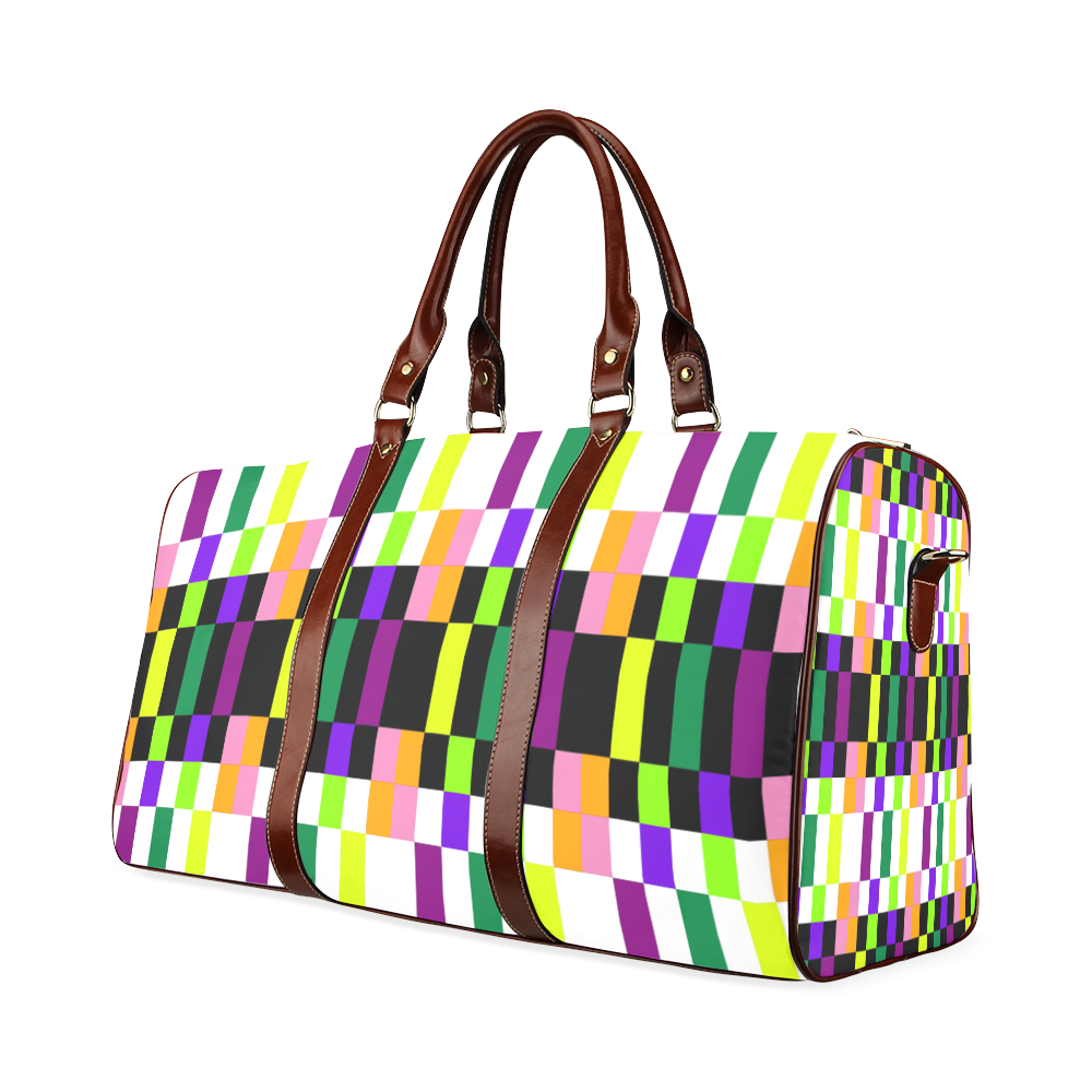 Colorful geometry Waterproof Travel Bag/Small (Model 1639)