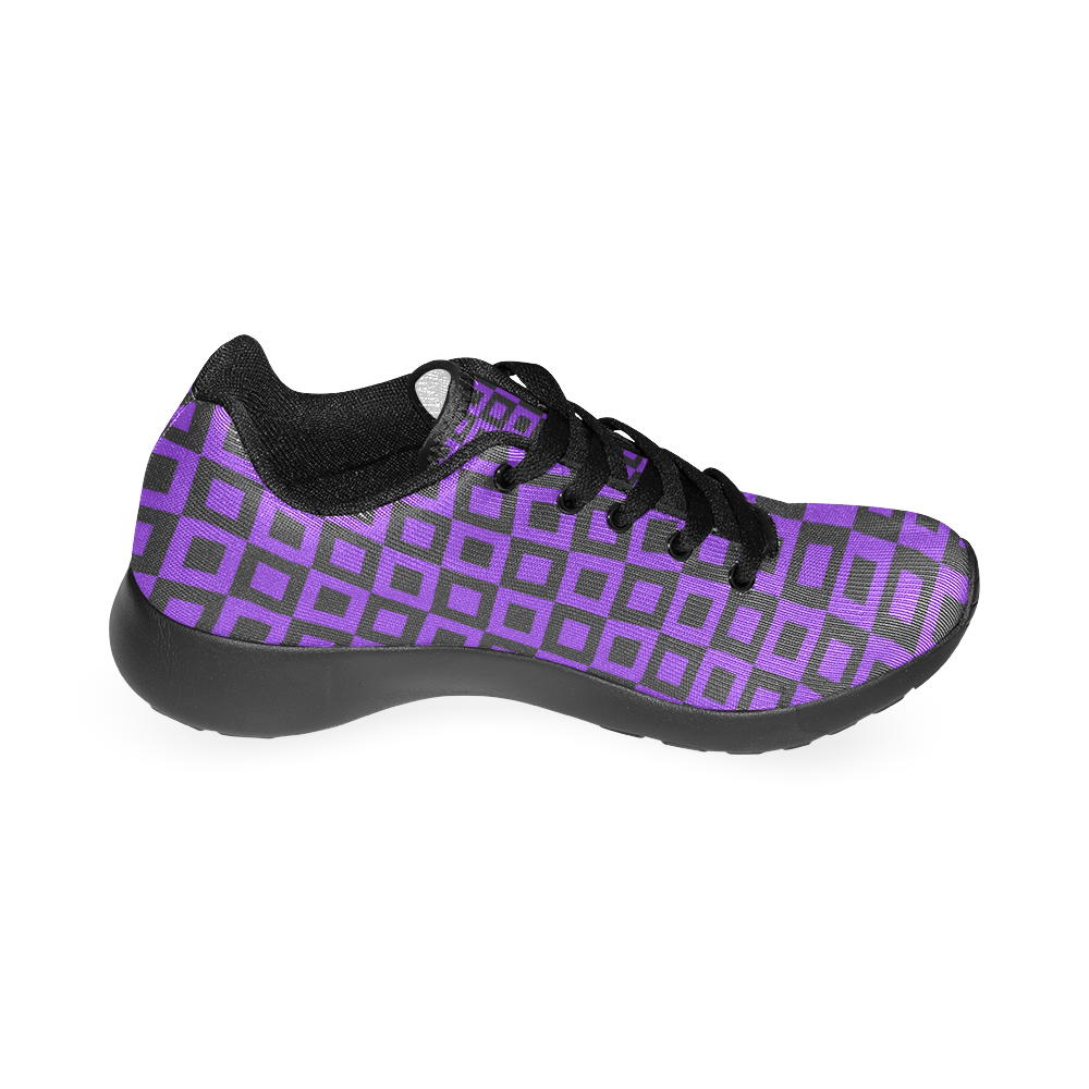 Purple and black squares Men’s Running Shoes (Model 020)