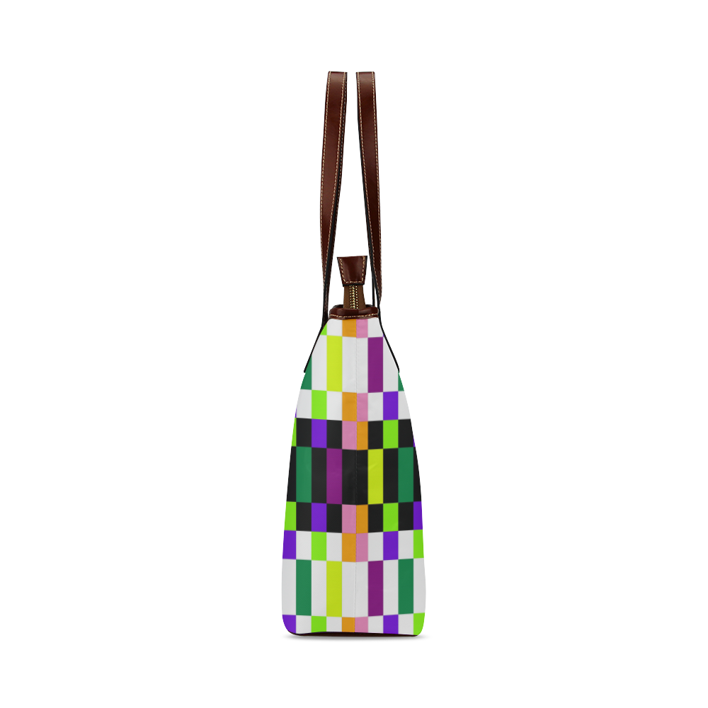 Colorful geometry Shoulder Tote Bag (Model 1646)