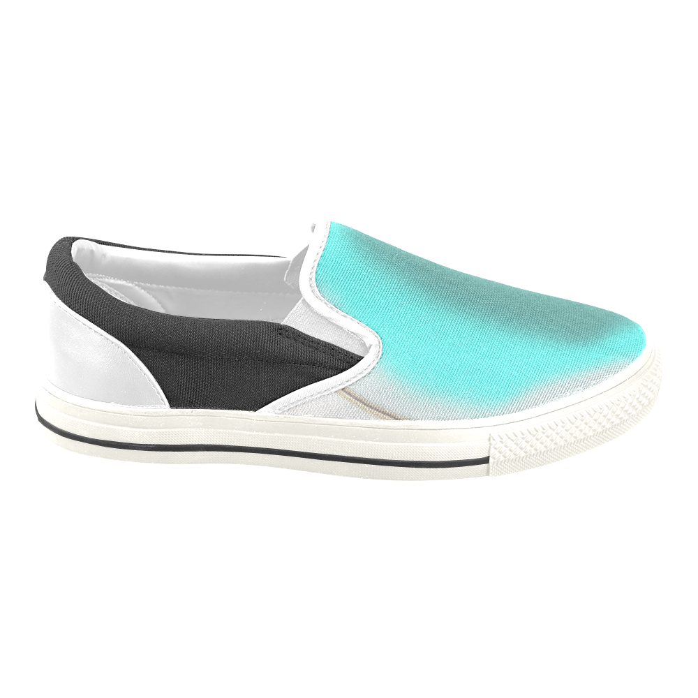 Abstract Men's Unusual Slip-on Canvas Shoes (Model 019)