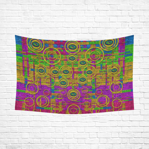 Carpe Diem in rainbows Cotton Linen Wall Tapestry 90"x 60"