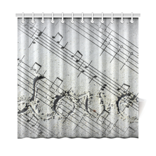 Love Music by Martina Webster Shower Curtain 72"x72"