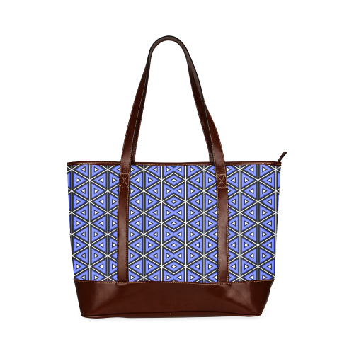 Techno blue triangles Tote Handbag (Model 1642)