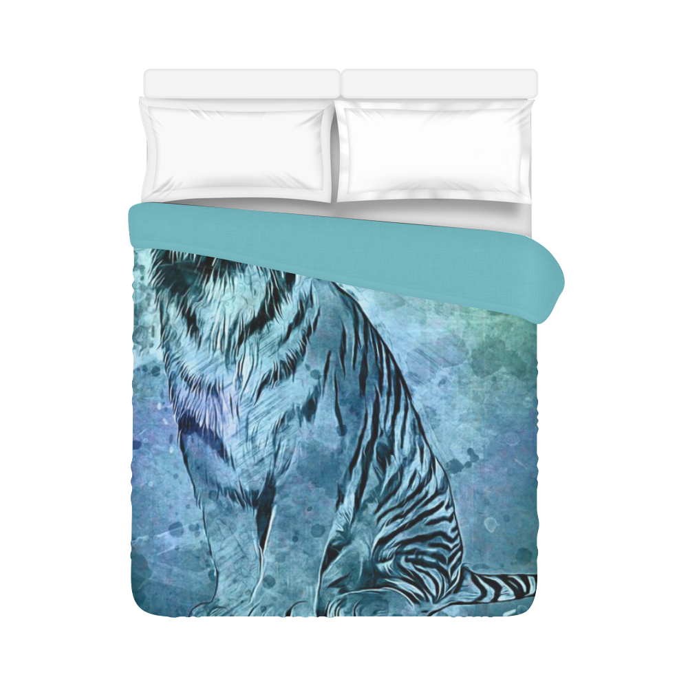 Watercolor Tiger Duvet Cover 86"x70" ( All-over-print)