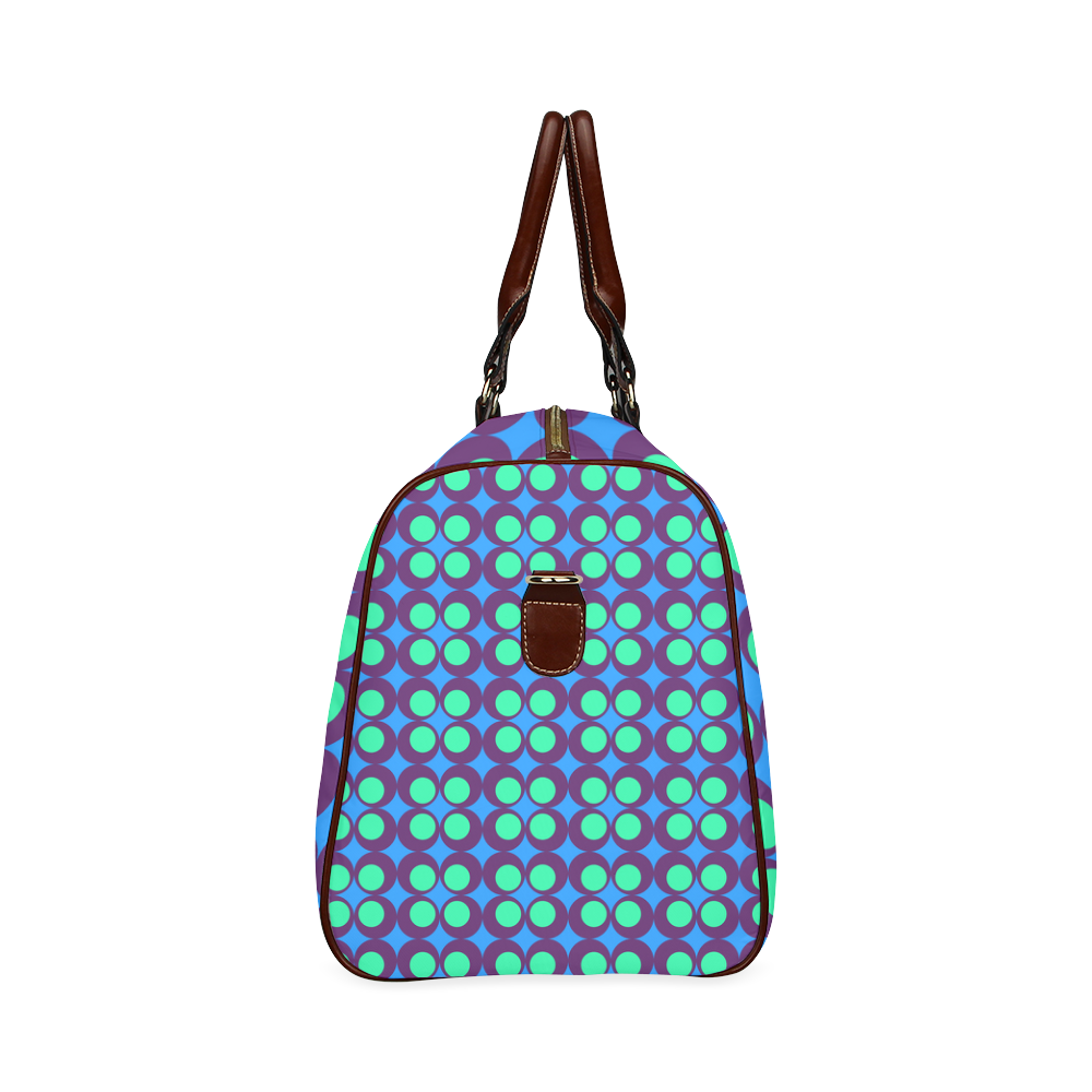 Vintage geometric circles Waterproof Travel Bag/Small (Model 1639)