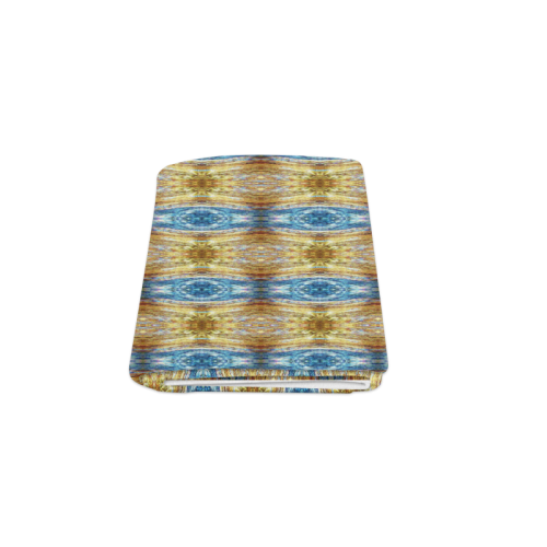 Gold and Blue Elegant Pattern Blanket 50"x60"