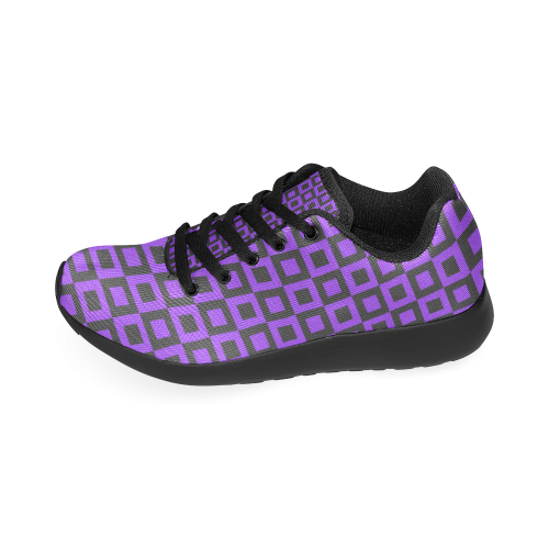 Purple and black squares Men’s Running Shoes (Model 020)