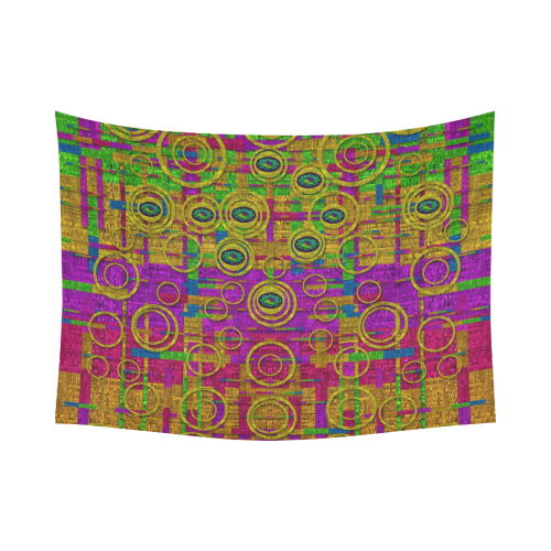 Carpe Diem in rainbows Cotton Linen Wall Tapestry 80"x 60"