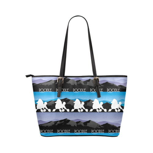 White Poodle Rockin The Rockies Leather Tote Bag/Small (Model 1651)