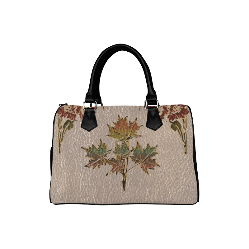 Leather-Look Thanksgiving Boston Handbag (Model 1621)