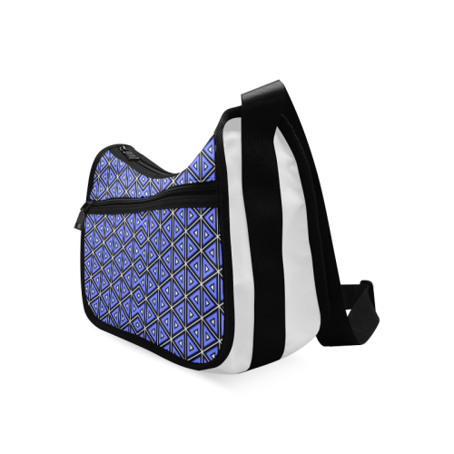 Techno blue triangles Crossbody Bags (Model 1616)