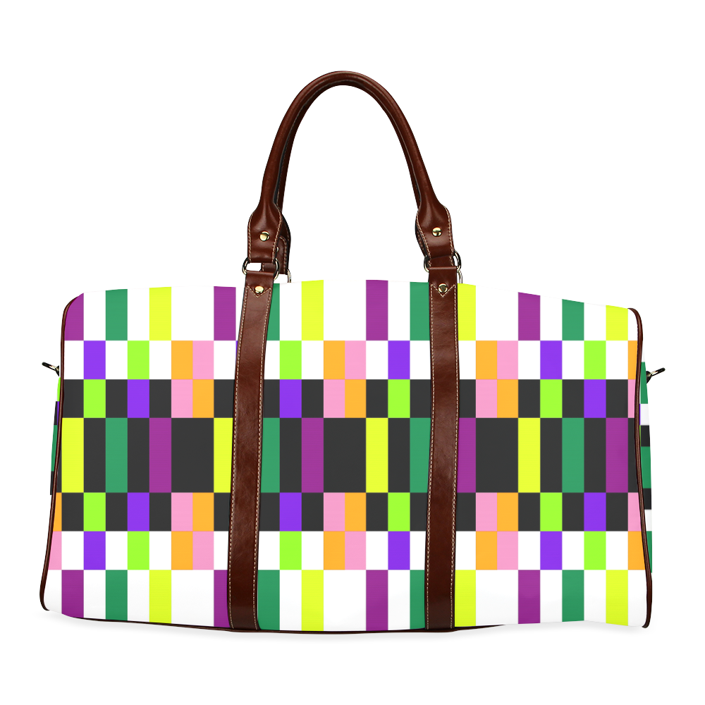Colorful geometry Waterproof Travel Bag/Small (Model 1639)