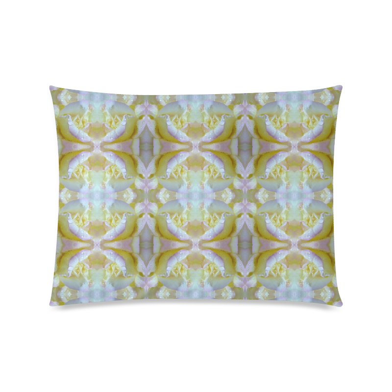 White Yellow  Pattern Custom Picture Pillow Case 20"x26" (one side)