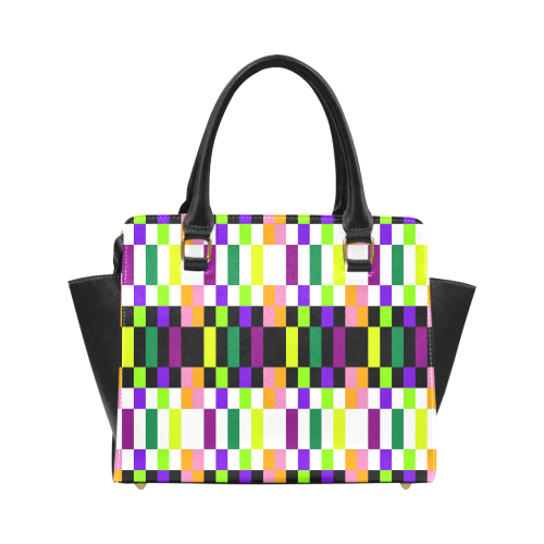 Colorful geometry Classic Shoulder Handbag (Model 1653)