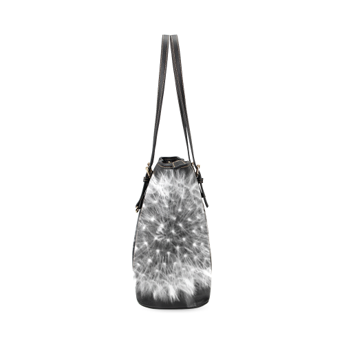 Dandelion Fuzz Leather Tote Bag/Small (Model 1640)