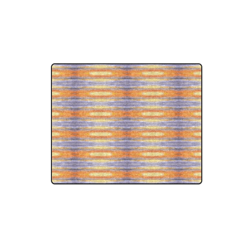 Gray Orange Stripes Pattern Blanket 40"x50"