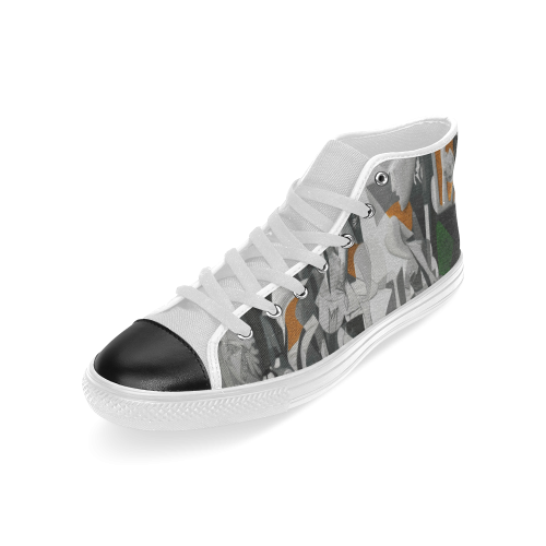 My Picasso Serie:Guernica Men’s Classic High Top Canvas Shoes (Model 017)