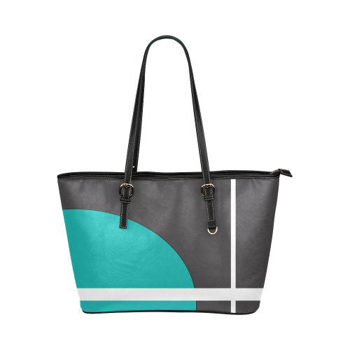 Abstract Leather Tote Bag/Small (Model 1651)