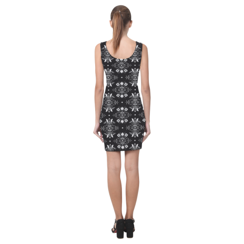 Wall Flower Black and White Drama by Aleta Medea Vest Dress (Model D06)