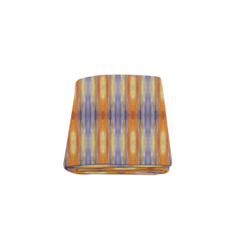 Gray Orange Stripes Pattern Blanket 40"x50"