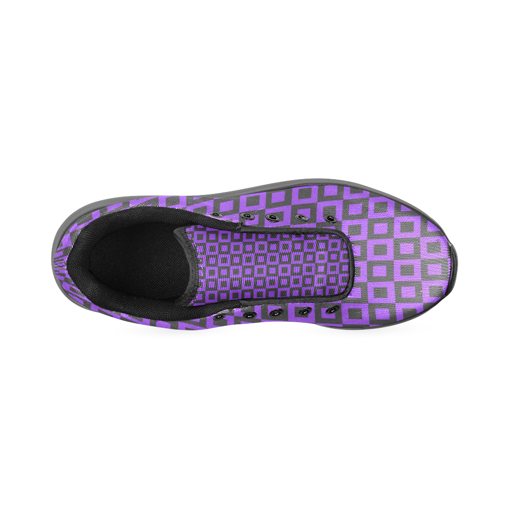 Purple and black squares Men’s Running Shoes (Model 020)