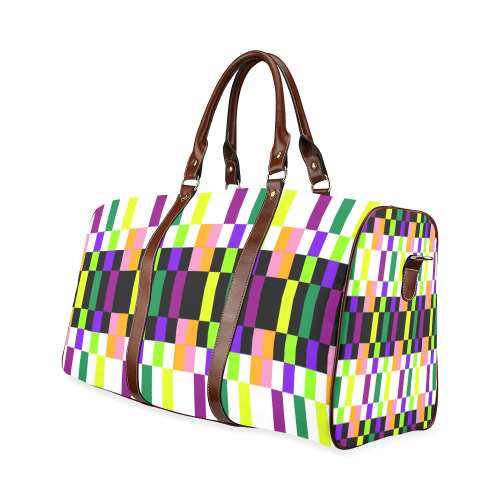 Colorful geometry Waterproof Travel Bag/Large (Model 1639)