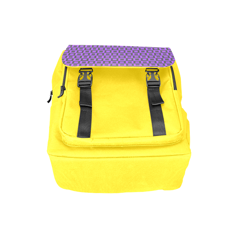 Purple and black squares Casual Shoulders Backpack (Model 1623)