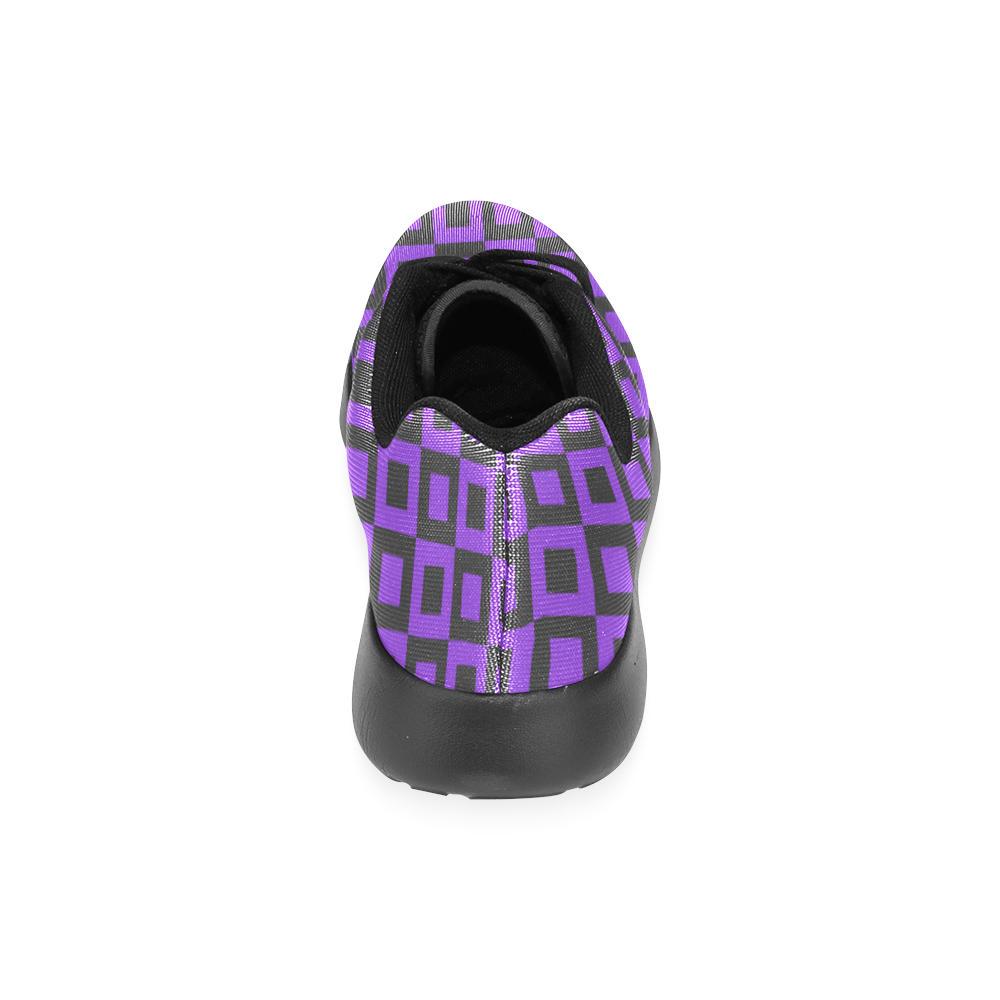 Purple and black squares Men’s Running Shoes (Model 020)