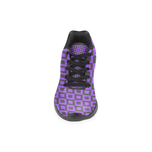 Purple and black squares Men’s Running Shoes (Model 020)