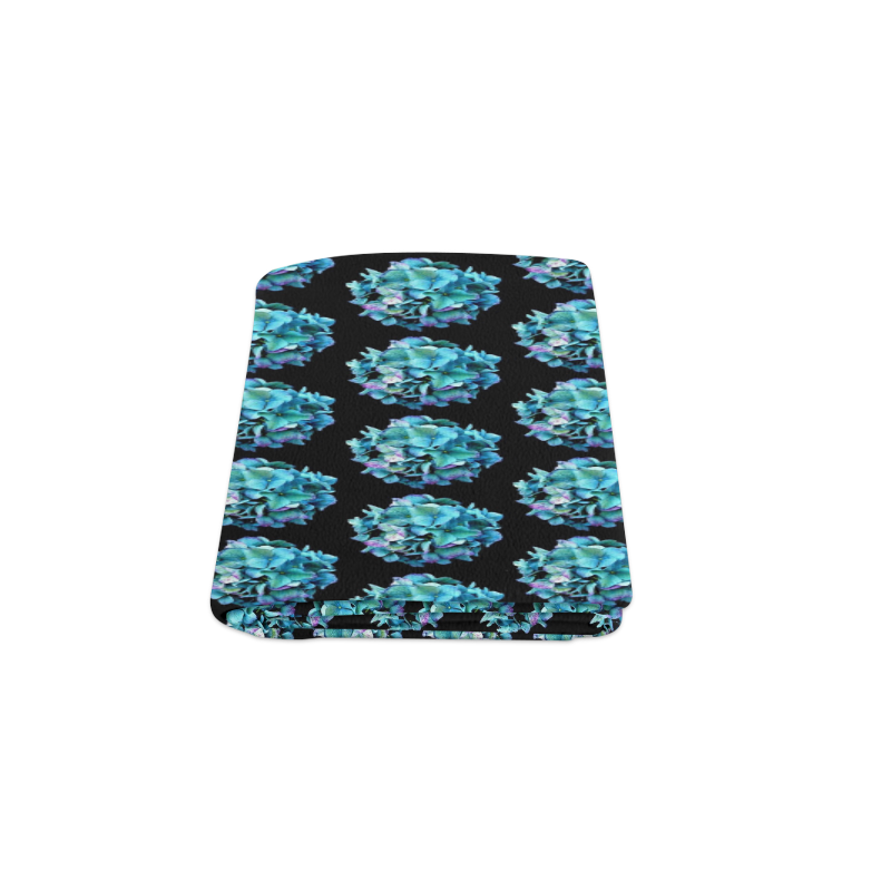 Green Blue Hydrangea Pattern Blanket 50"x60"