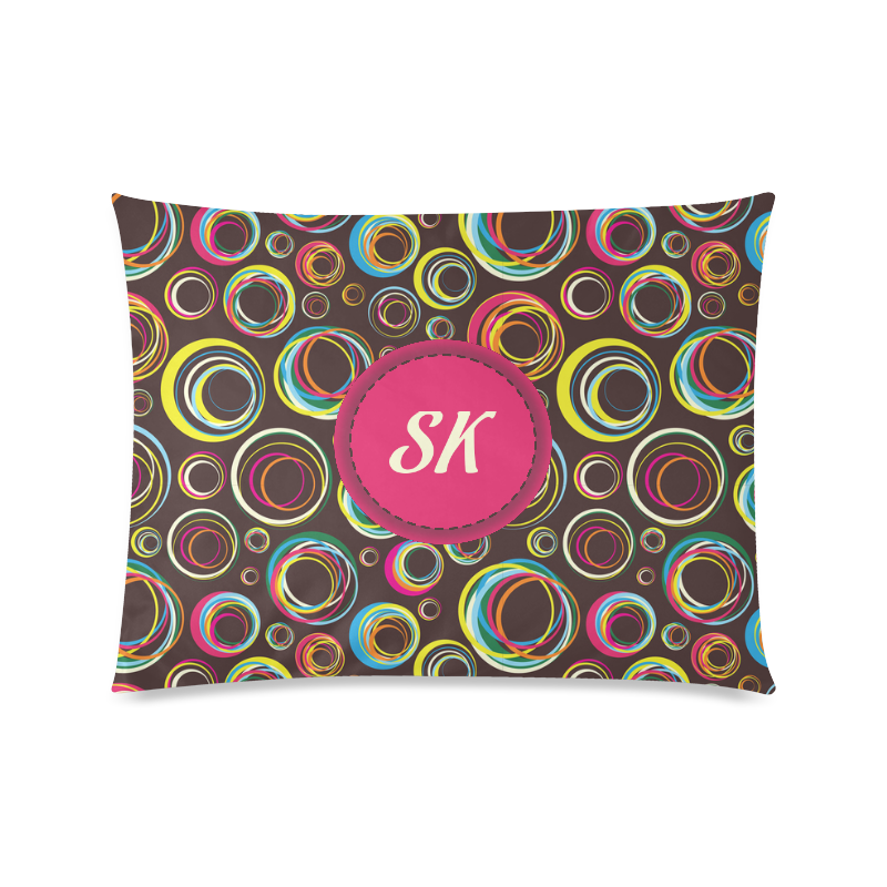 rubber bands - rond rose Custom Zippered Pillow Case 20"x26"(Twin Sides)
