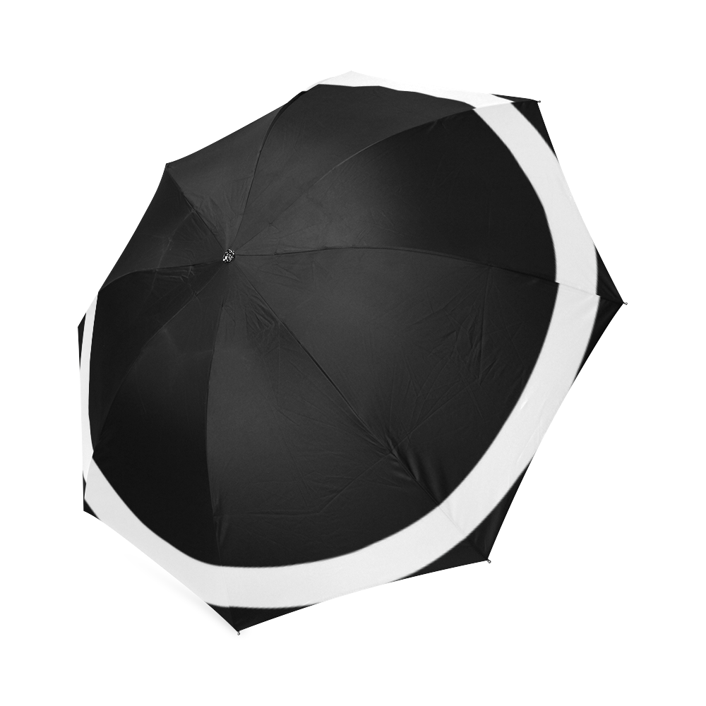 Black & White with Black Tips by Aleta Foldable Umbrella (Model U01)