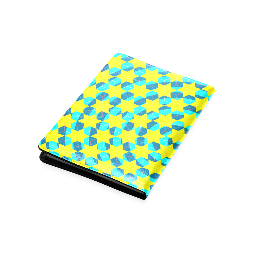 colorful spiral and cubes Custom NoteBook A5