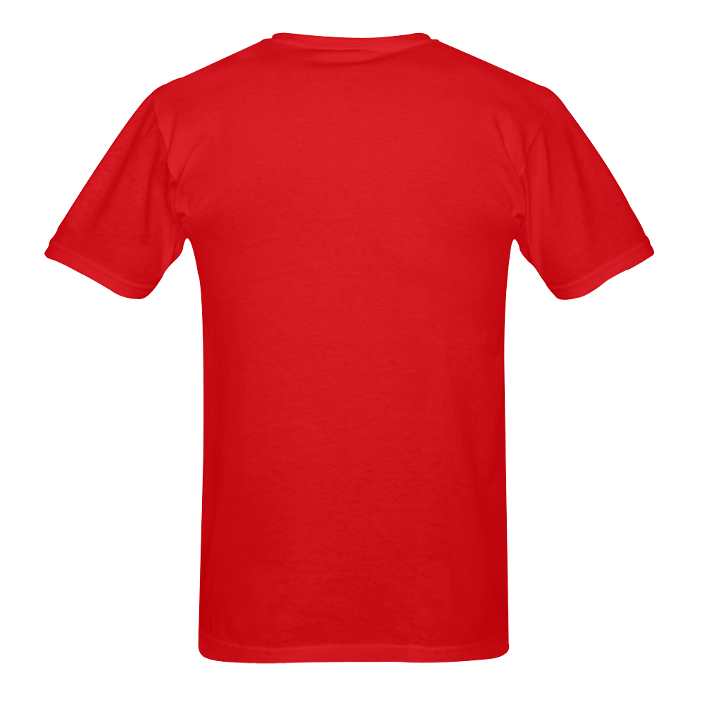Geeks & freakes on red t-shirt Men's T-Shirt in USA Size (Two Sides Printing)