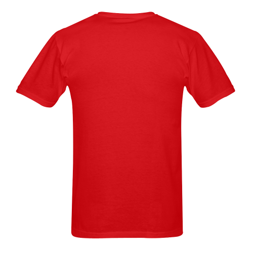 Geeks & freakes on red t-shirt Men's T-Shirt in USA Size (Two Sides Printing)