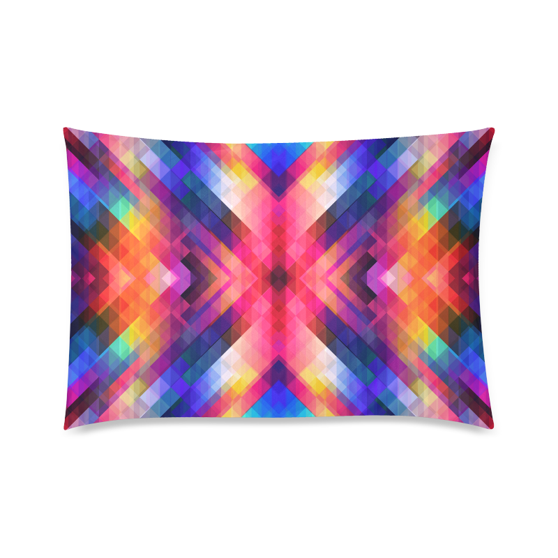 Psycho geometry Custom Zippered Pillow Case 20"x30"(Twin Sides)