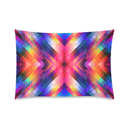 Psycho geometry Custom Zippered Pillow Case 20"x30"(Twin Sides)